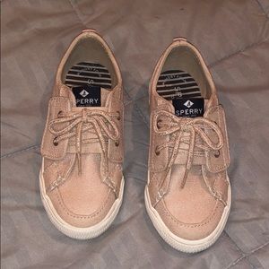 Sperry! Pink With a little shimmer Velcro closure